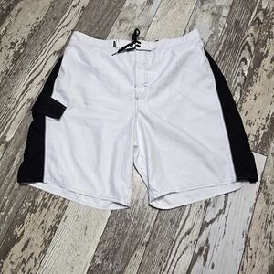 Men's Joe Boxer Black & White Board Lined Shorts Size XL